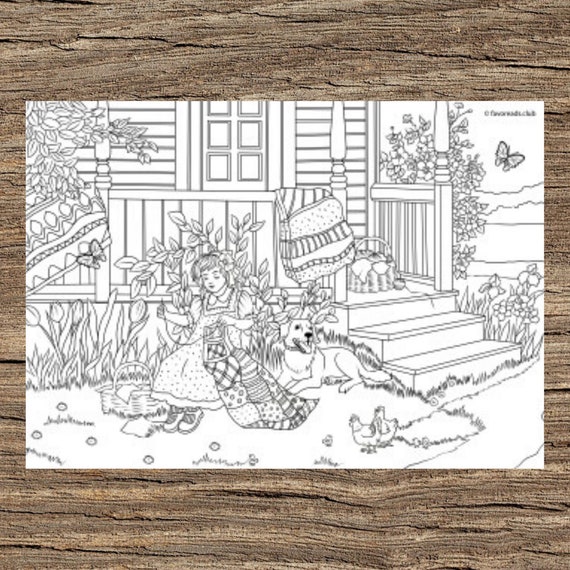 Spring Crafts  Printable Adult Coloring Page from Favoreads