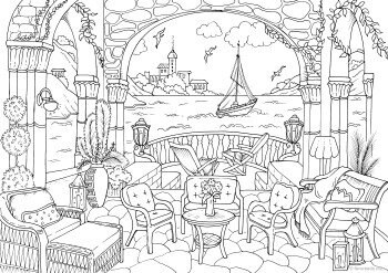 Tea Set Printable Adult Coloring Page From Favoreads Coloring Book Pages  for Adults and Kids Coloring Sheets Coloring Designs 