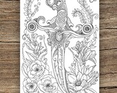 Knife Printable Adult Coloring Page From Favoreads coloring - Etsy