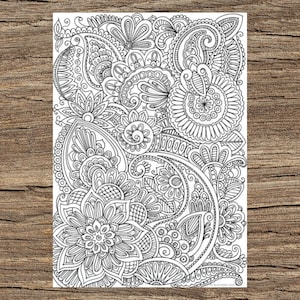 Doodles - Printable Adult Coloring Page from Favoreads (Coloring book pages for adults and kids, Coloring sheets, Coloring designs)