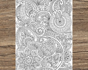 Doodles - Printable Adult Coloring Page from Favoreads (Coloring book pages for adults and kids, Coloring sheets, Coloring designs)