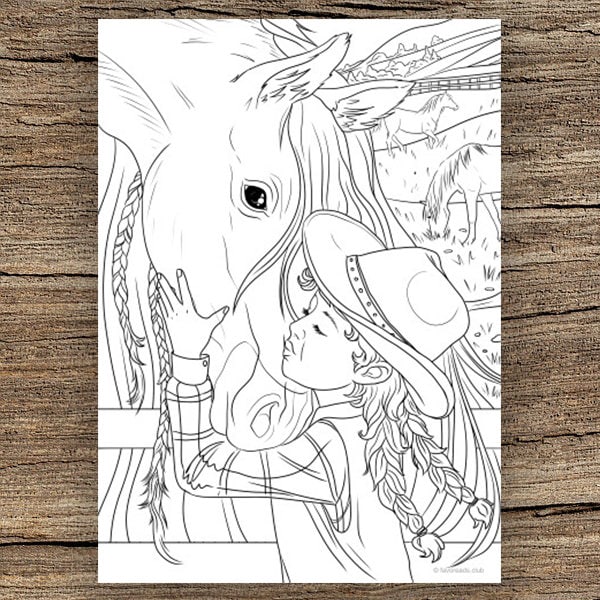 Horse Coloring Book for Girls Ages 8-12: Coloring and Drawing