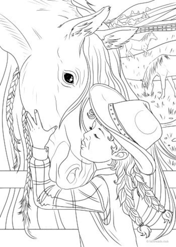 PRINTABLE set of 10 Horse Breed coloring pages 2 Digital -  Portugal