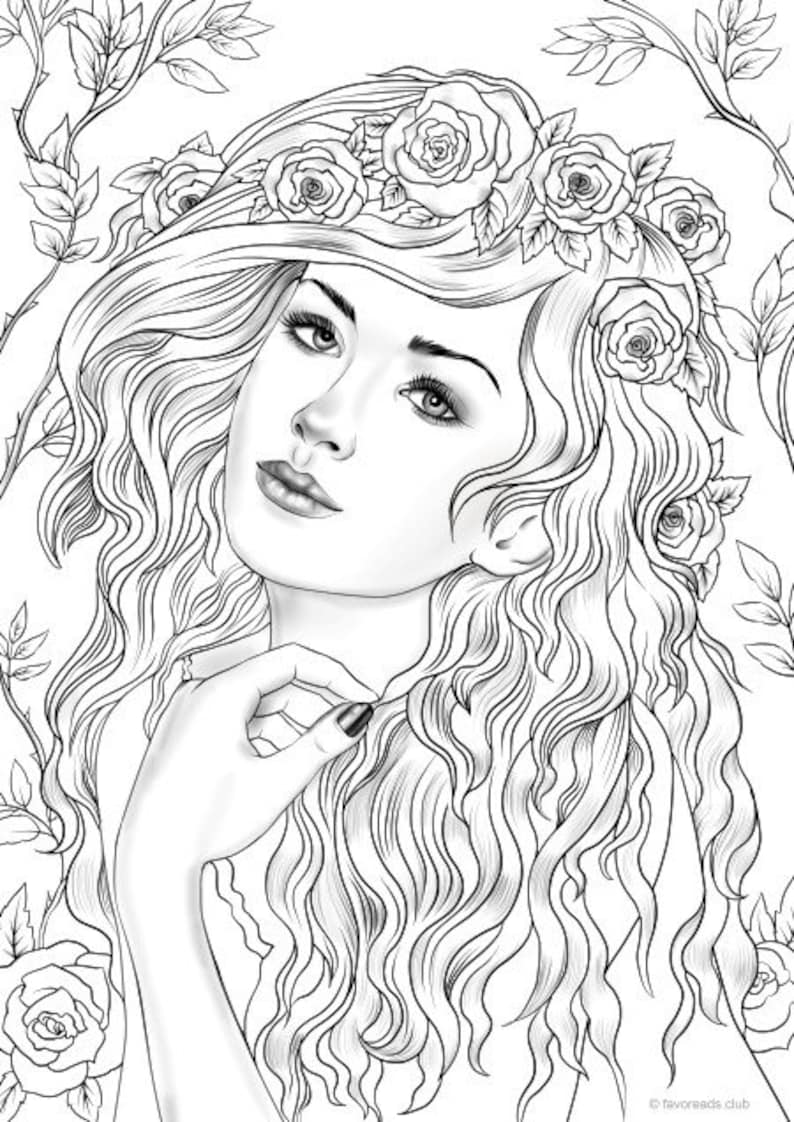 Download Grayscale Bundle 10 Printable Adult Coloring Pages from | Etsy