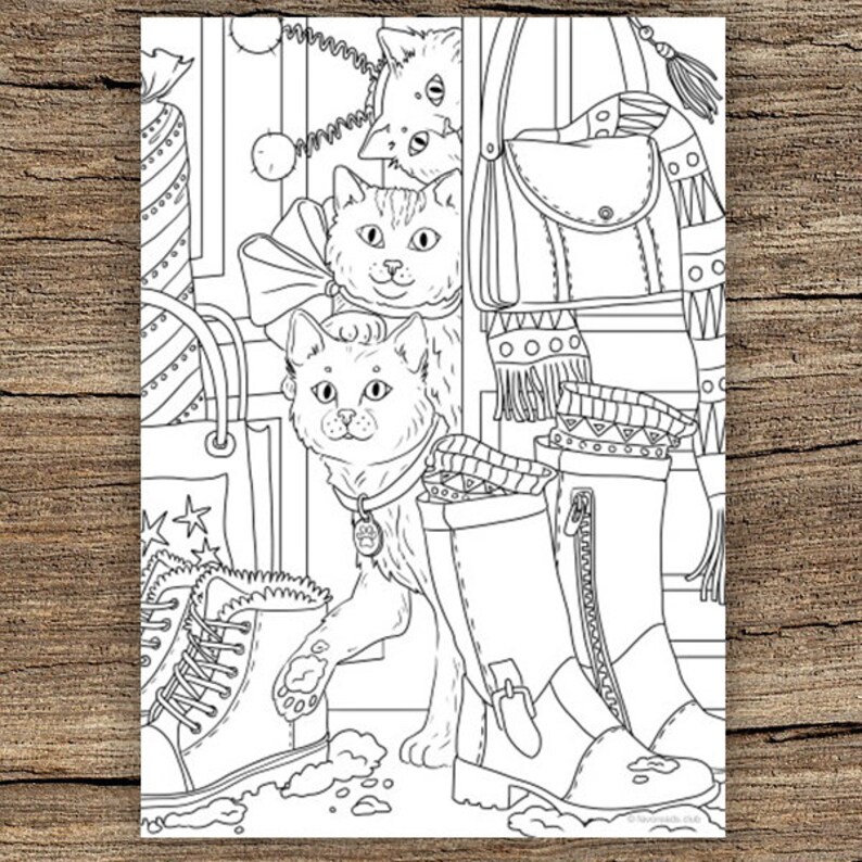 Home Printable Adult Coloring Page From Favoreads Etsy