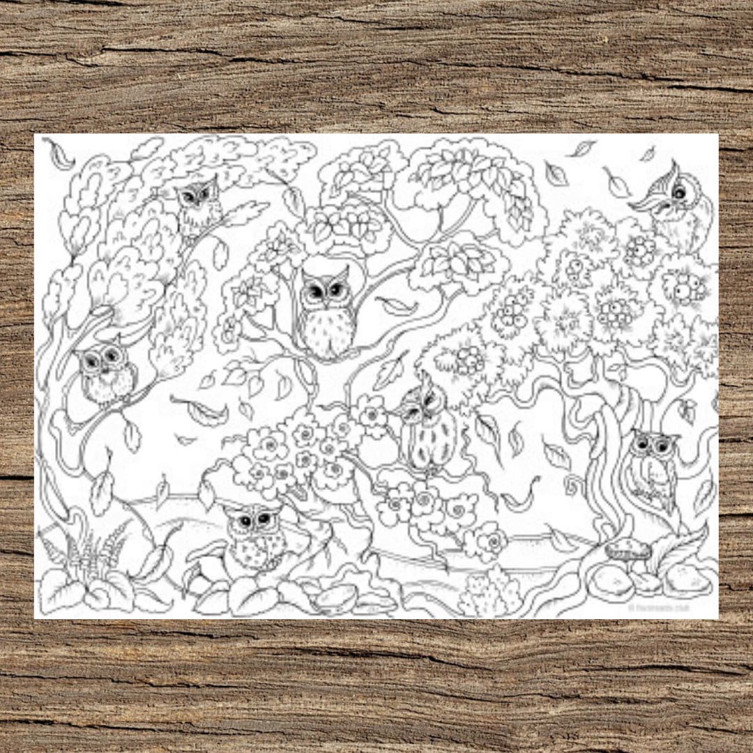 Owl Printable Adult Coloring Page From Favoreads coloring Book Pages ...