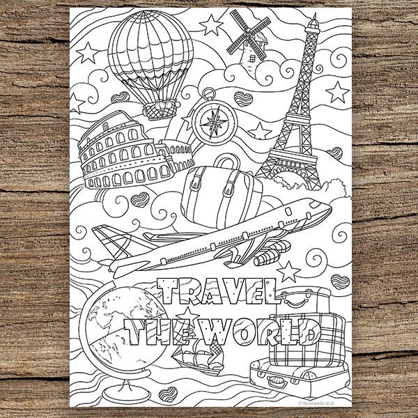 travel coloring set