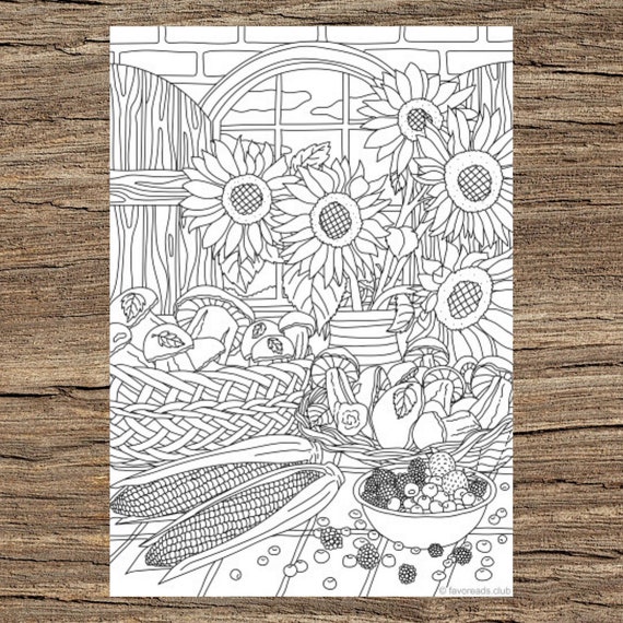 Nature Gifts - Printable Adult Coloring Page from Favoreads (Coloring book  pages for adults and kids, Coloring sheets, Coloring designs)