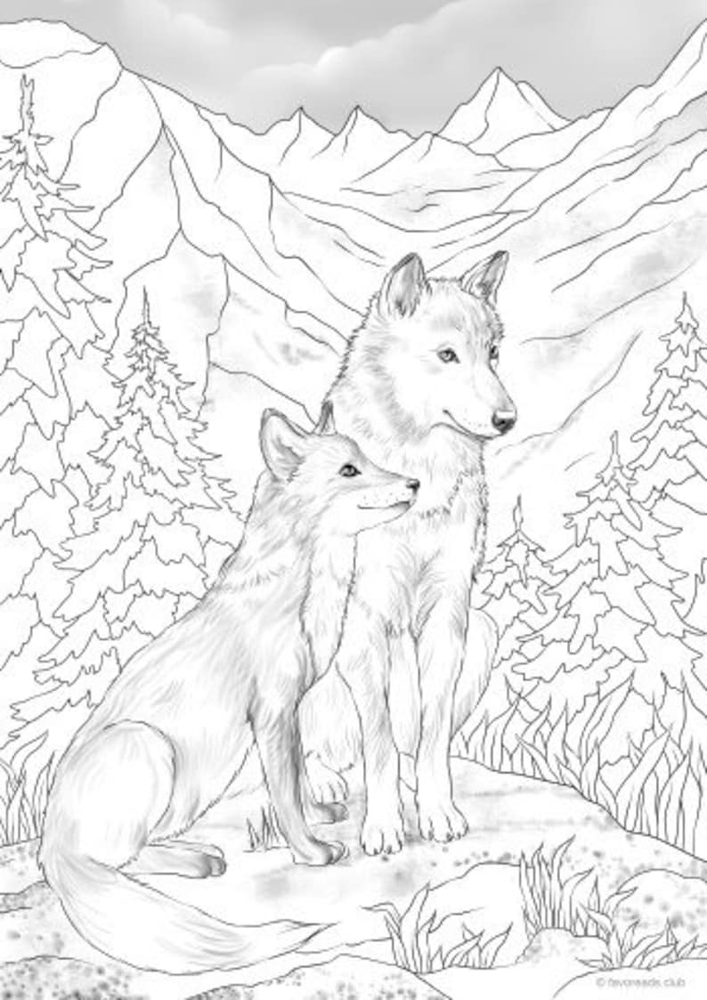 Wolf And Fox Coloring Pages Coloring Pages