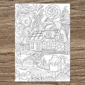 Crêpes - Page de coloriage adulte imprimable de Favorreads (Pages ...
