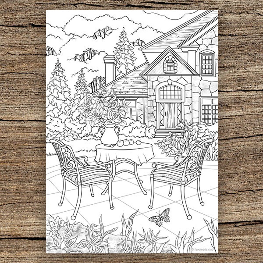 Buy Winter House Printable Adult Coloring Page From Favoreads coloring Book  Pages for Adults and Kids, Coloring Sheets, Colouring Designs Online in  India 