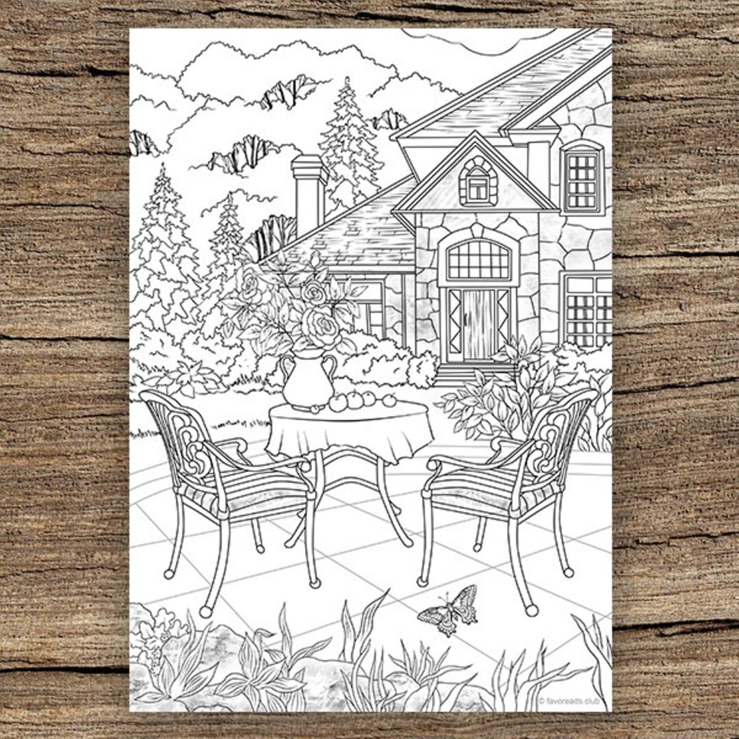 Peinture Par Numéro Adulte A Imprimer Gratuit Summer Cottage Page de coloriage pour adultes imprimable de - Etsy Canada