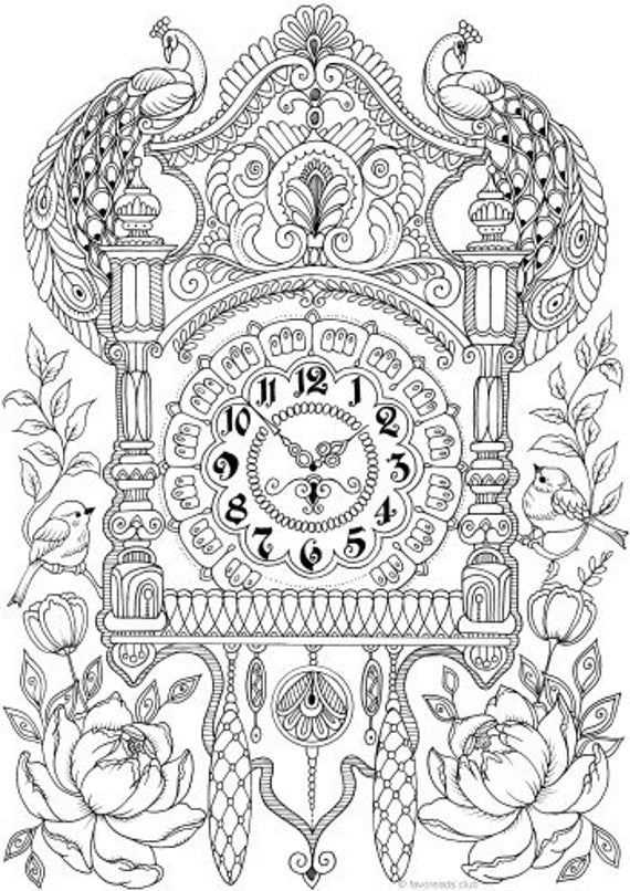 Printable Clock Coloring Page | tunersread.com