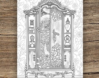 Wardrobe - Printable Adult Coloring Page from Favoreads Coloring book pages for adults and kids Coloring sheets Coloring designs