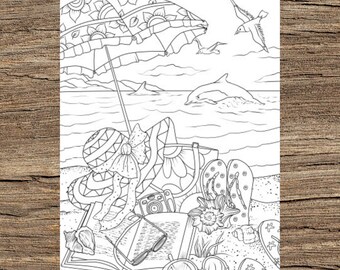 Magic Book Printable Adult Coloring Page From Favoreads - Etsy