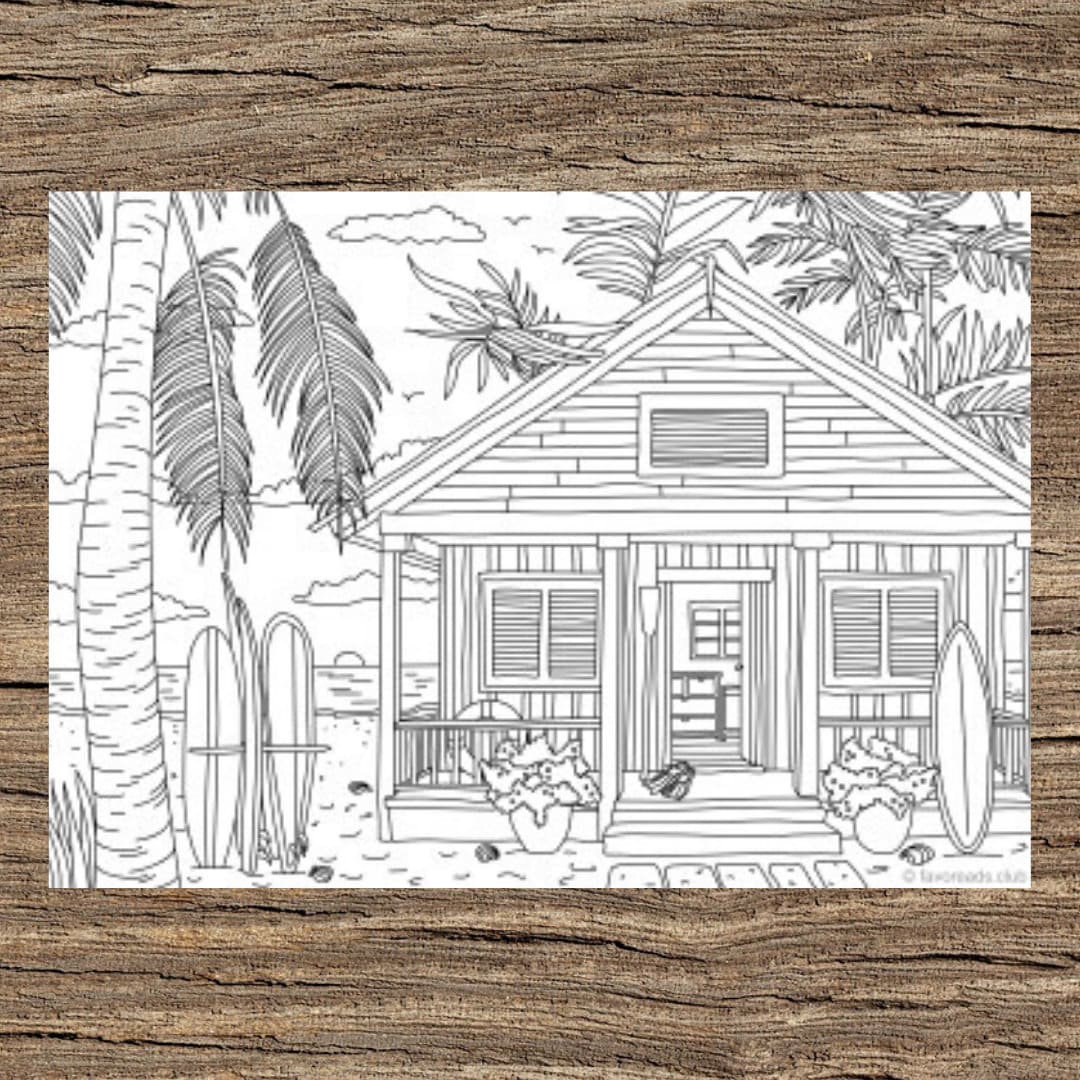 Beach Adult Coloring Pages - Il 1080xN.2335139433 M01k 