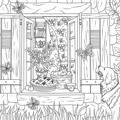 Comfort Food Printable Adult Coloring Page From Favoreads Etsy