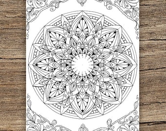 Mandala - Printable Adult Coloring Page from Favoreads (Coloring book pages for adults and kids, Coloring sheets, Colouring designs)
