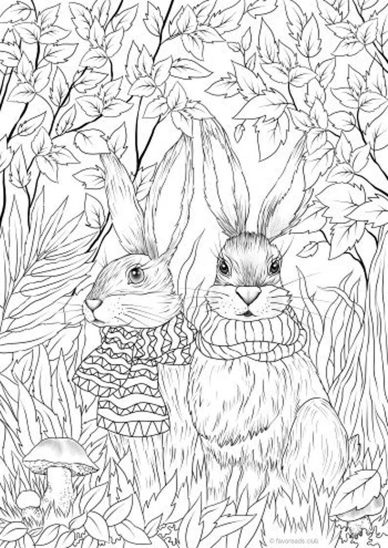 Sweet Couple Printable Adult Coloring Page From Favoreads | Etsy