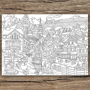 Winter Wonderland - Printable Adult Coloring Page from Favoreads (Coloring  book page for adults and kids, Coloring sheets, Coloring designs)