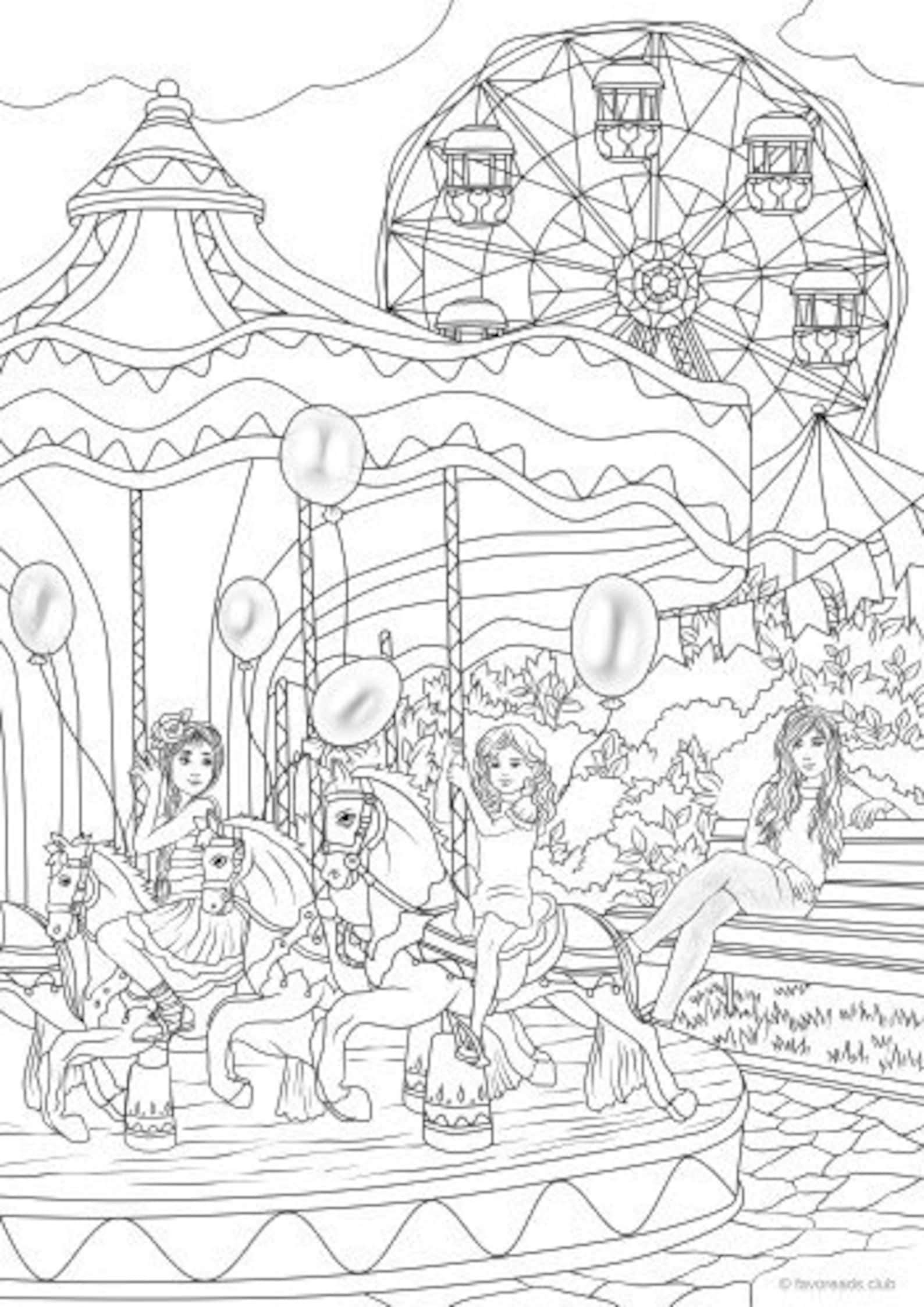 Amusement Park Coloring Page Coloring - Il 1588xN.2284293814 Mpwm 