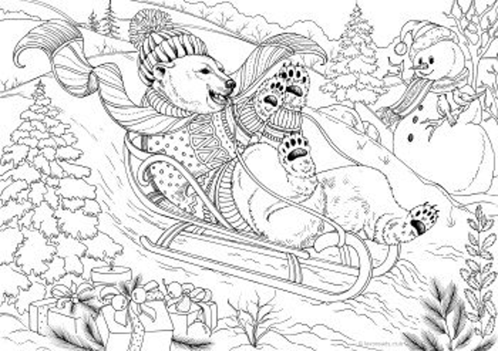 Bear Printable Adult Coloring Page From Favoreads coloring Book Pages ...