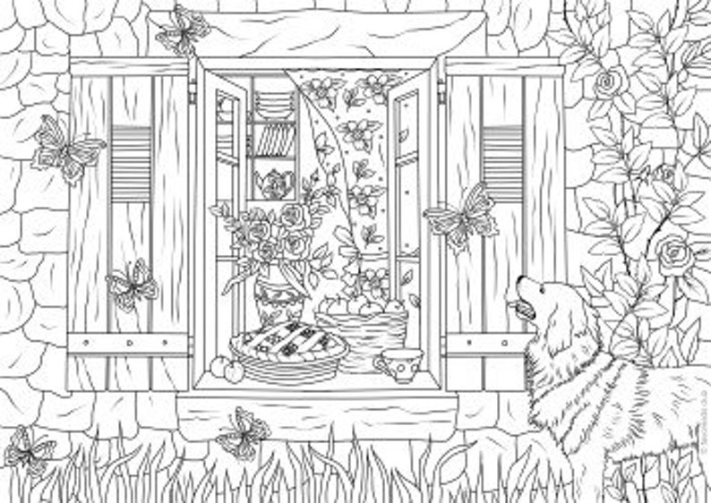 Download Farm Life Bundle 10 Printable Adult Coloring Pages from | Etsy