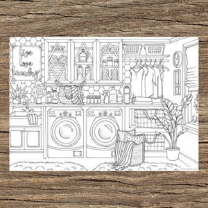 Laundry - Printable Adult Coloring Page from Favoreads Coloring book pages for adults and kids Coloring sheets Coloring designs