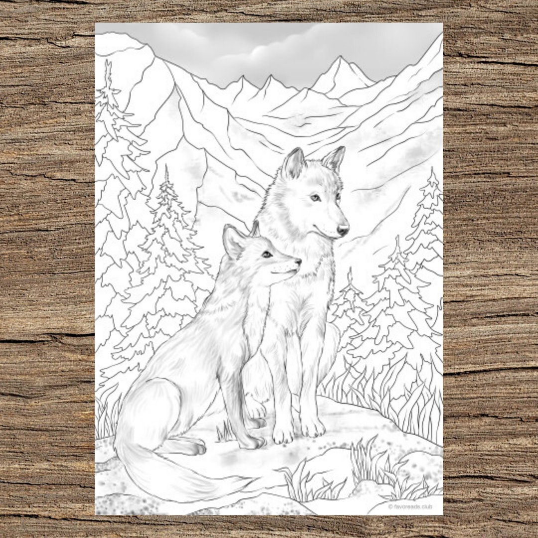 Wolf Coloring Book for Kids Ages 8-12: The Perfect Art Book For Kids with a  Girly Wolf Theme. The cover contains wolf coloring pages and fun paint   For Markers, Painting, and