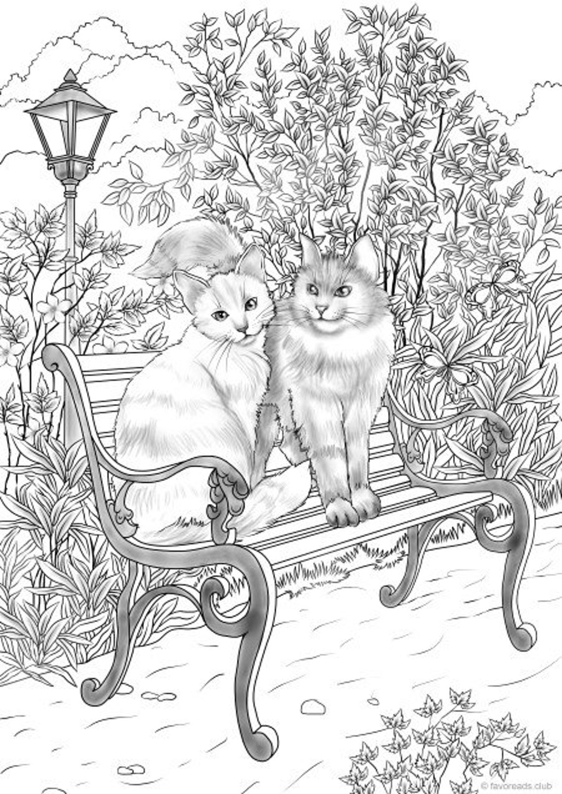 10 Cat Coloring Pages Printable for Adults: Unleash Your Inner Artist