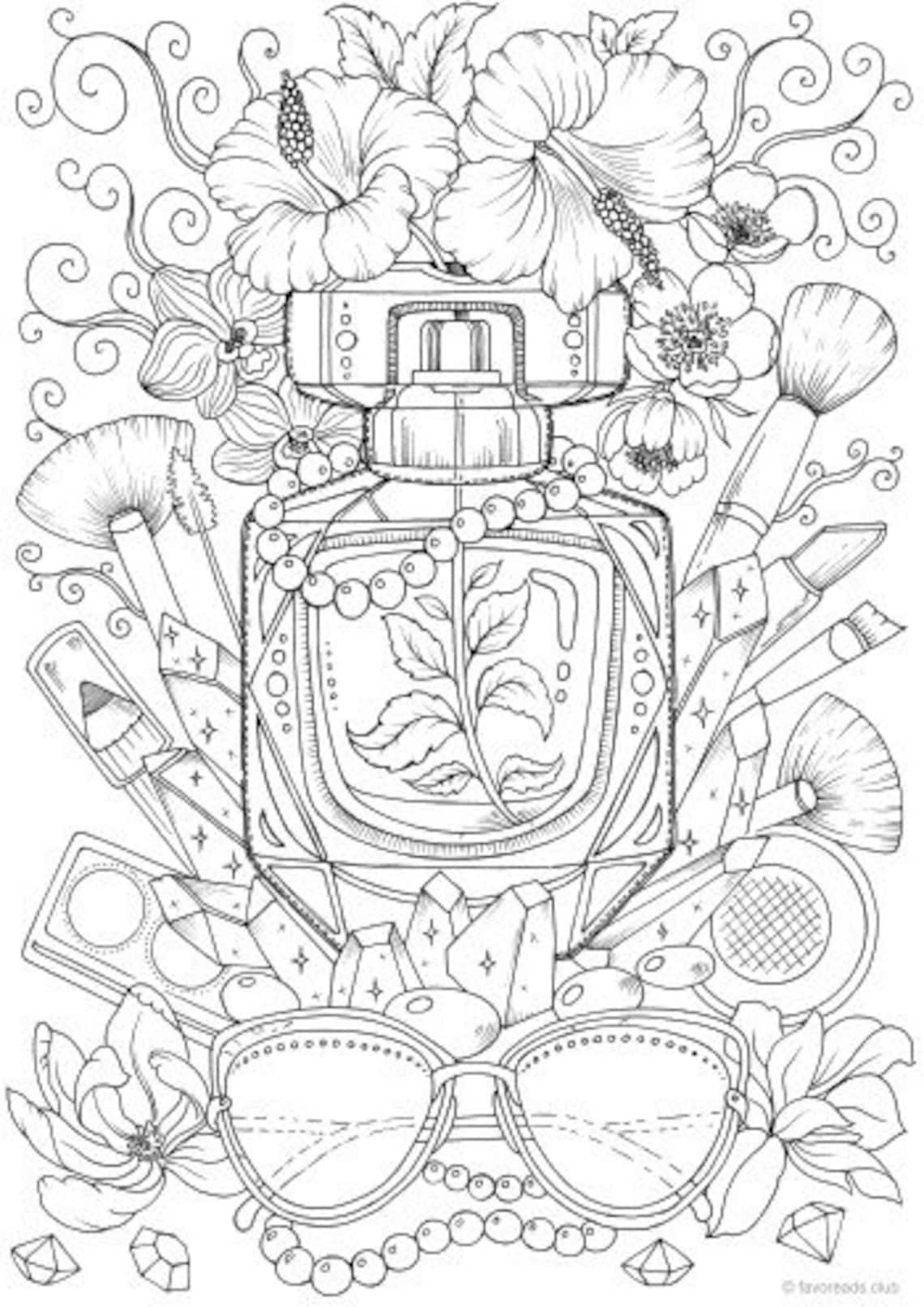 10 Perfume Bottle Printable Coloring Pages: Unleash Your Inner Artist