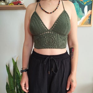 • Boho summer top in XS to L sizes – modeled outdoors