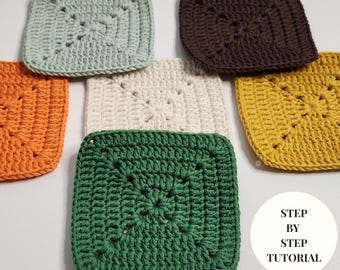 Crochet Granny Square Pattern - Easy Granny Square Crochet Motif