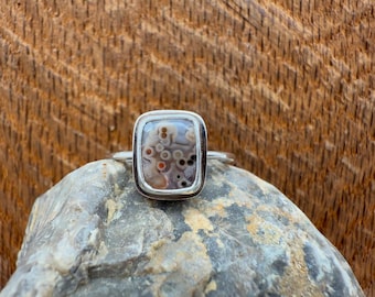 Agate Rectangle Ring Size 11 Lake Superior Agate