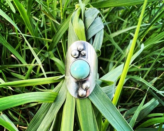 Turquoise Saddle Ring Sterling Silver