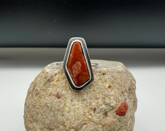LSA Ring Lake Superior Agate Silver Ring Size 7.25