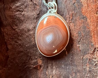 Lake Superior Copper Agate Necklace Silver LSA Necklace