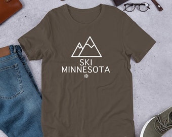 Ski Minnesota Short-Sleeve Unisex T-Shirt | Minnesota Shirt, Boho Shirt, 70's Tee, Retro Shirt, Hipster Shirt, Vintage Tee, MN Shirt