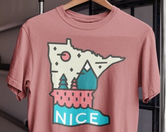 Minnesota Nizza Unisex T-Shirt | Minnesota Shirt, Boho Shirt, 70er Jahre T-Shirt, Retro-Shirt, Hipster Shirt, Vintage-t-Shirt, Fargo Shirt
