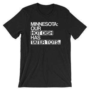 Tater Tot Hot Dish Short-Sleeve T-Shirt | Minnesota Shirt, Retro Shirt, Vikings Tee, Midwest Shirt, Vintage Shirt, Hipster Shirt, MN Tee