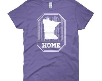 Minnesota Home Women's T-Shirt | Minnesota Midwest Minneapolis Nordic | Retro Vintage Hipster Travel Ladies Womens Tee