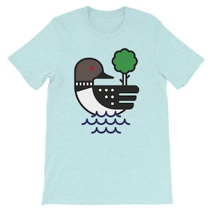 MN Loon Short-Sleeve T-Shirt | Minnesota Minneapolis Midwest | Retro Vintage Hipster Travel | Mens Womens Tee