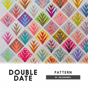 Double Date Pattern by Jen Kingwell Designs - Pattern and Pattern Acrylic Template Set - Sold Separately