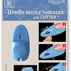Wonder Needle Threader Cutter by Taylor Seville Originals, Easy Thread Cutter, Quilting and Sewing Notion Lets You Thread the Needle Easily