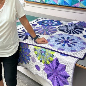 Dresden Quilt Blocks Reimagined, Floral Inspired Quilt Patterns in Bright Color Ways