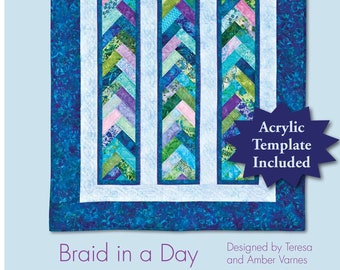 Braid in a Day Eleanor Burns Signature Pattern, Strip Pattern, Jelly Roll Pattern, Quilt in a Day, Ombre, Stripped, Overlay, Quick