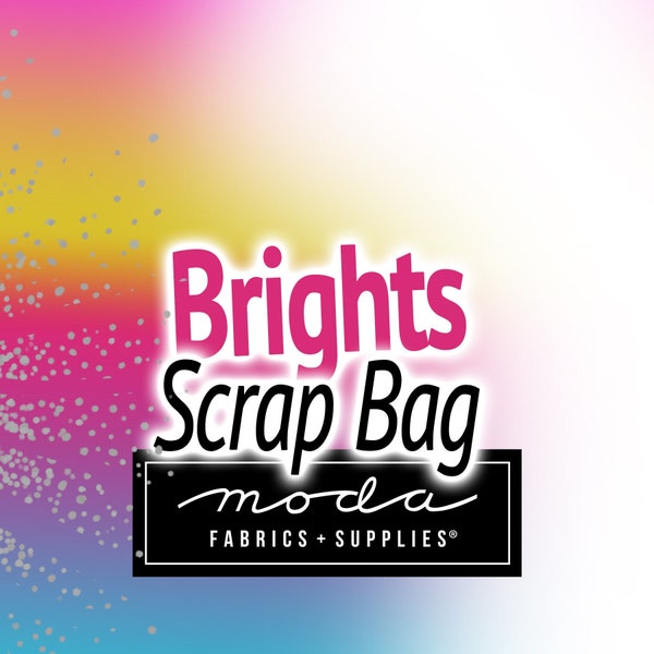 Fabric Stash Builder, Featuring Bright Moda Scrap Bags, Colorful Precuts Strips, Sizes Vary 2" to 4", We Will Not Send You Two of the Same