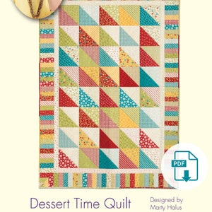 Dessert Time Digital Download Quilt Pattern - Eleanor Burns Signature Pattern, instant download easy quilt PDF, print TODAY