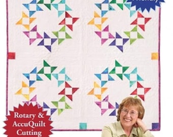 Digital Download  Quilt In A Day Circle of Friends for Rotary & AccuQuilt Pattern, Layer Cake Friendly Pattern, Quilt Pattern, Eleanor Burns