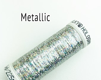 【Rhime】STROPOD 3Colors Holoshimmer Polyester Metallic Thread 250yds, Item# 145HS